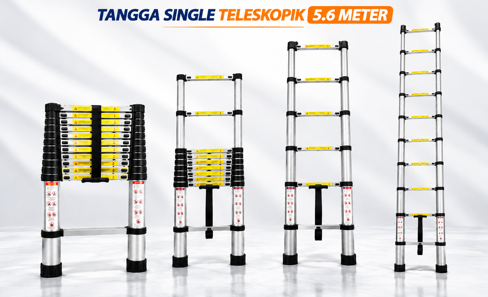 Tangga Single Teleskopik Dalton 5,6 Meter